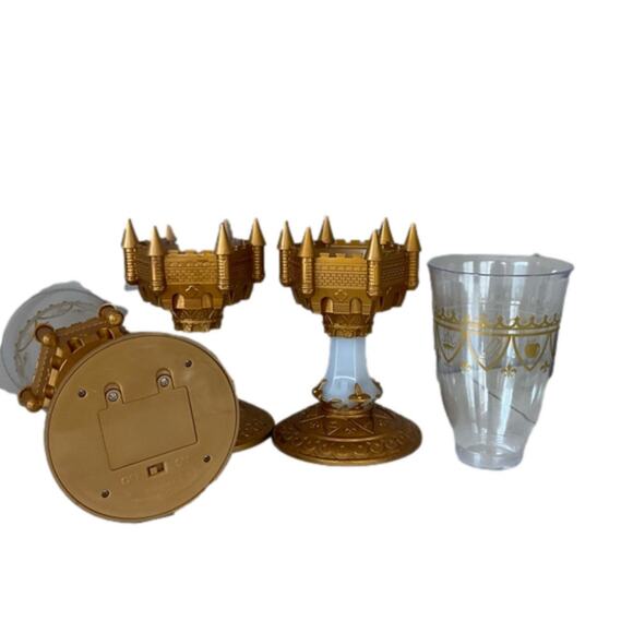 Disney Parks Beauty & The Beast Be Our Guest 3 Light Up Goblet Cup Disneyana - Picture 4 of 7